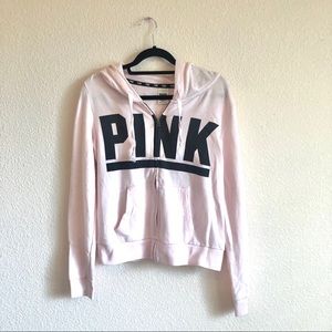 VS PINK zip-up hoodie (pink)